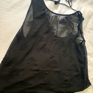 Blouse , , black , lacy , M